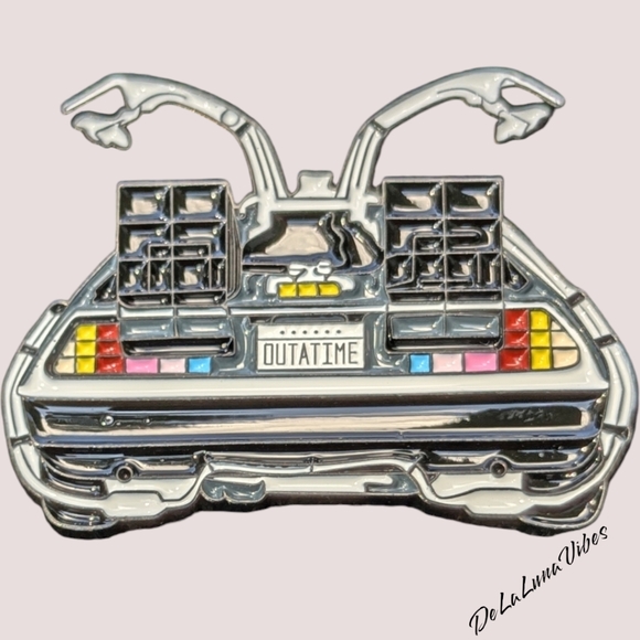 3/$12  NEW Back to the Future Movie Enamel Pin. DeLorean Automobile - Picture 2 of 3